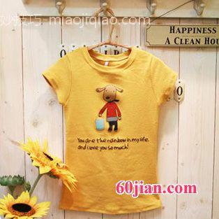 要买就买粉可爱的卡通T恤！ 