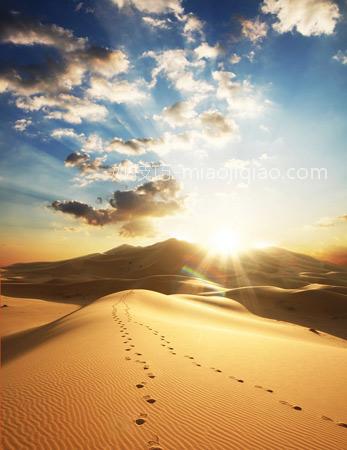 撒哈拉的日落-撒哈拉大沙漠