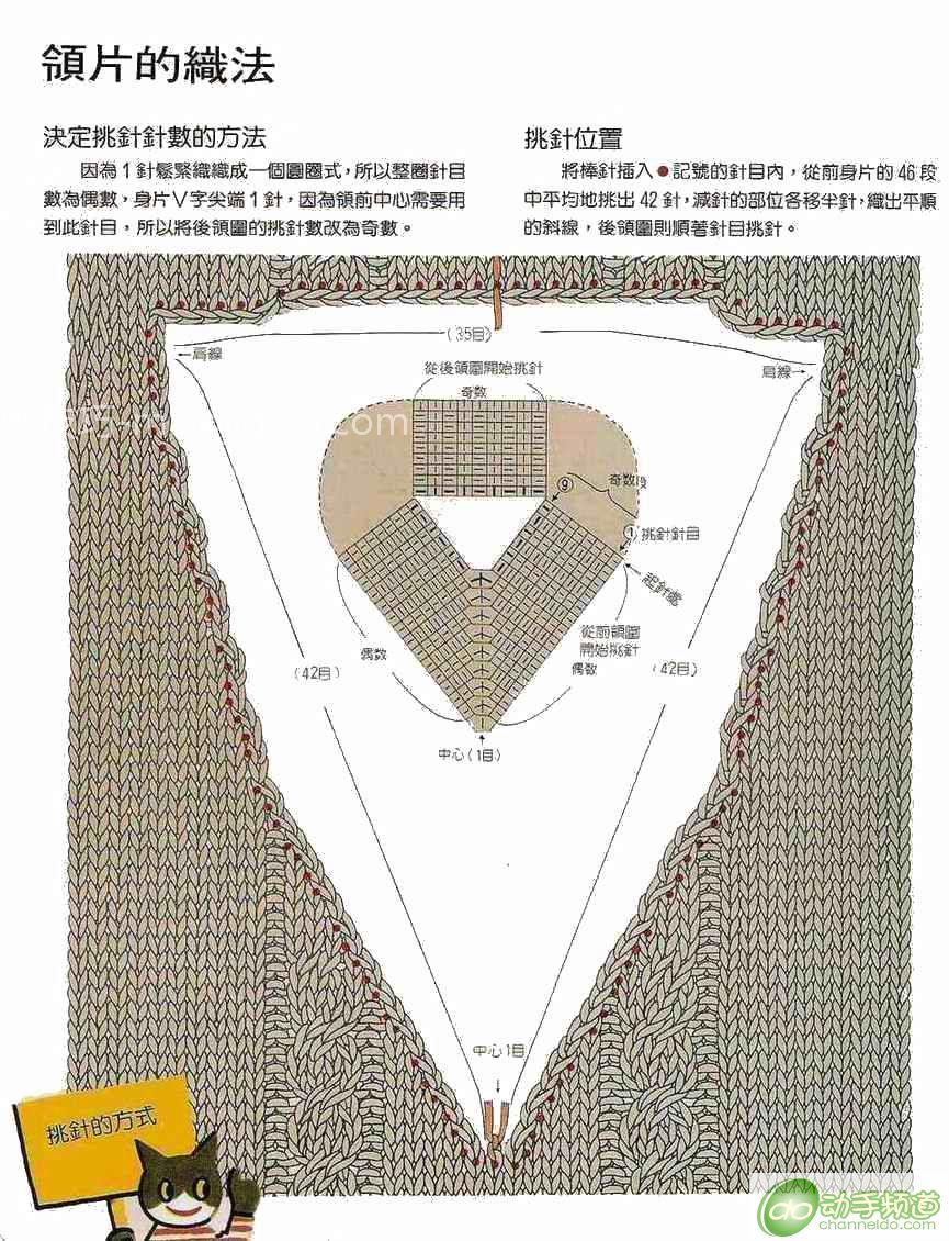 毛衣领织法及图解